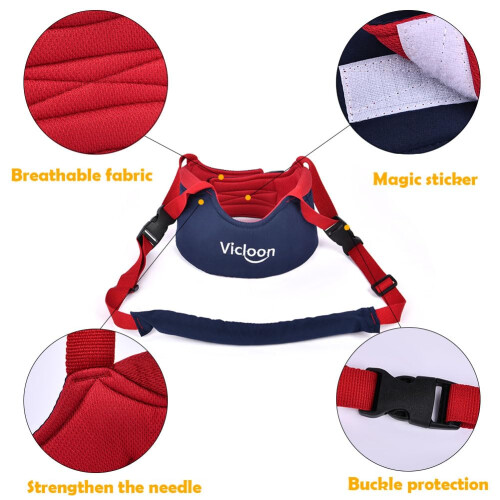 Vicloon Hand-held Baby Walker Toddler Walking Assi 2