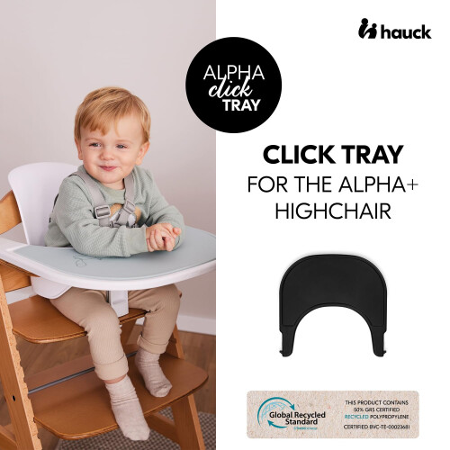 Hauck hauck Alpha Click Tray, Black - Plastic Tray for A 1