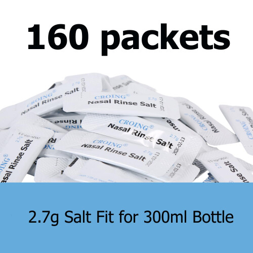 CROING160 Packets Neti Pot Salt, Nasal Rinse Salt, 1