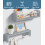 Mazjoaru Grey Floating Shelves Nursery Book Shelf 4