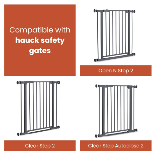 Hauck hauck 21 cm Safety Gate Extension, Dark Grey - wit 2
