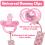 4 Pack Dummy Clips Girls, 4pcs Baby Pacifier Holde 4