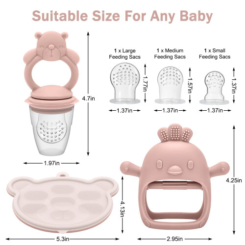 CLDY Baby Fruit Food Feeder, Mini Freezer Tray Com 1