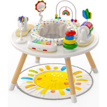 Move2Play 4-in-1 Baby Activity Center | Montessori-Inspired Design | 8 Interactive Toys | Tummy Time, Exersaucer, Jumper | 3-6+ Month Must Have | Bab