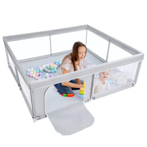 BEJOY Large Baby Playpen, 180*200cm Compact and St