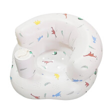 1 PC Baby Inflatable Seat, Soft Blow Up Chair for Toddlers, Comfortable Inflatable Baby Chair for Sitting Up, Foldable Infant Seat for Travel Home Us