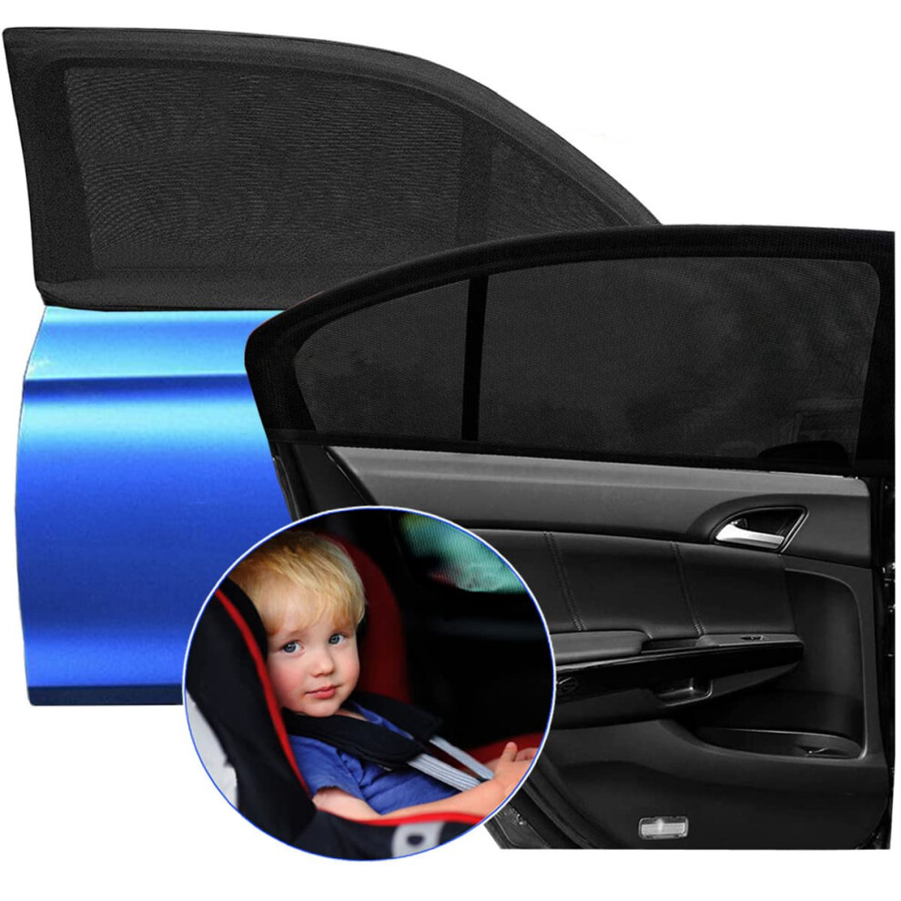 Goosky Window Shades For Baby, Sun Shades For Kids, Uv Protection For Adults, Pets - Car Blinds Fits Most Vehicles (2 Pack)