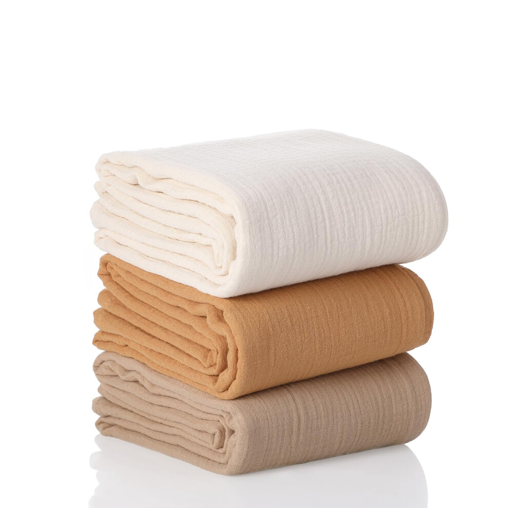 Gsrenyu 3 Pack Large Muslin Cloths For Baby 120X12