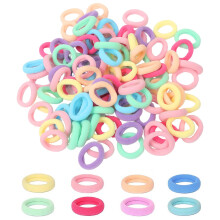 200 Pcs Baby Hair Bands,Cotton Bobbles for Girls, High Elasticity, Candy Colors, Toddler Hair Bands, 2.5 CM Diameter