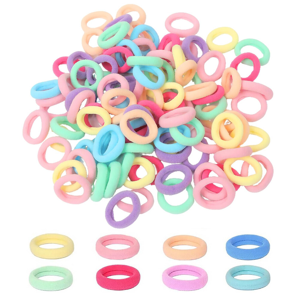 200 Pcs Baby Hair Bands,Cotton Bobbles For Girls, Dajing