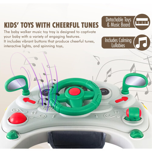 2-in-1 Foldable Baby Walker & Rocker - Multifuncti 1