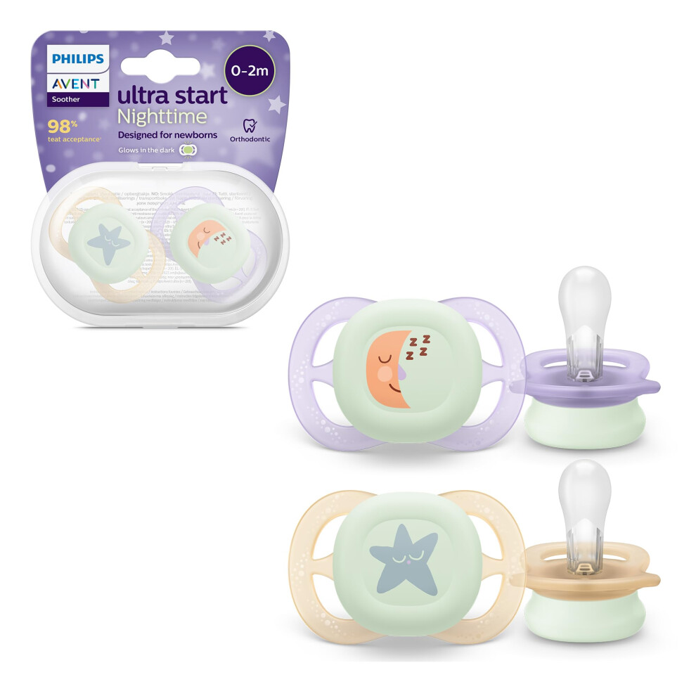 Philips Ultra Start Nighttime Soothers, Orth Avent