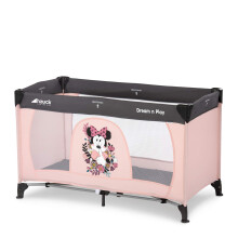 hauck Dream N Play, Disney Minne Mouse Sweetheart - Travel Cot with Transport Bag for Babies & Toddlers, Lightweight, Fast & Compact Folding, 120cm x