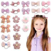 LUFFLOK 20 Pieces Girls School Hair Accessories, P