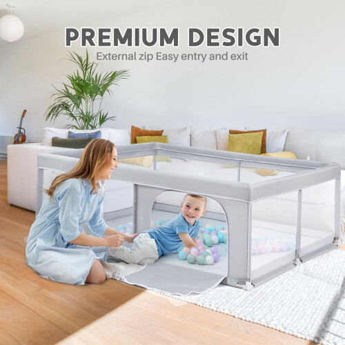 BEJOY Large Baby Playpen, 180*200cm Compact and St 2