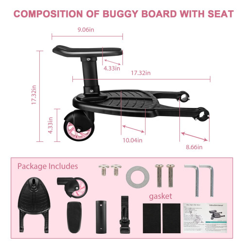 Shoze Buggy Board with Seat Buggy Board Compatible 1