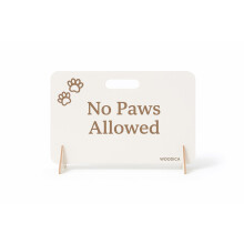 White No Paws Wooden Stopper Barrier – Freestandin