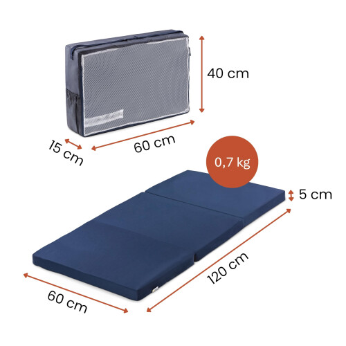 Hauck hauck Sleeper, Navy - Foldable Travel Cot Mattress 1