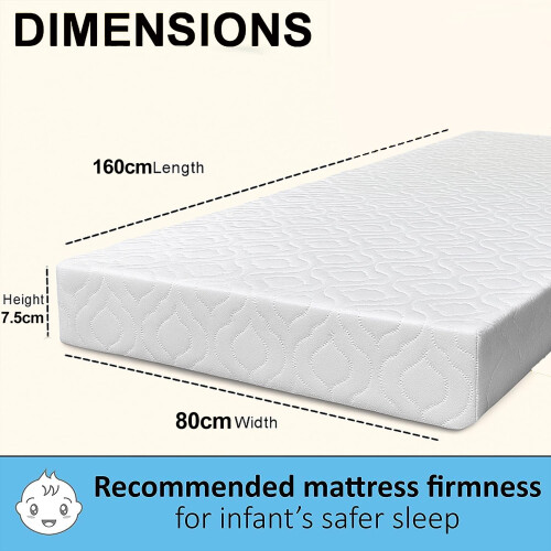 Pinkfairy Thick Cot Bed Mattress 160x80x7.5 cm - B 1