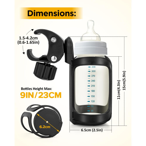 Pack of 2 Pram Cup Holder,Universal Stroller/Pushc 1