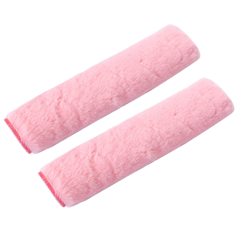 Fuyoal 2 Pcs Seat Belt Pads, Seatbelt Strap Cover Soft Faux Big Rabbit Fur Car Seat Belt Covers Comfort Car Harness Pads Protect Shoulder Neck Padding For K