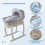 For Your Little One Grey Wicker Moses Basket with 3