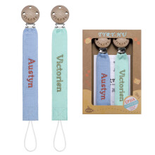 TYRY.HU Personalised Dummy Clips Boys Girls 2Pack
