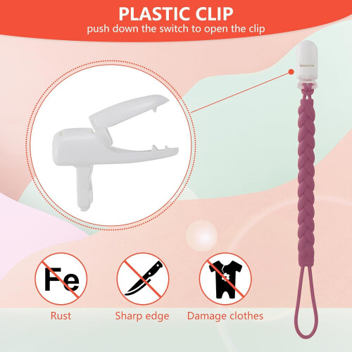 FITULABO Silicone Dummy Clips, One-Piece Design So 2