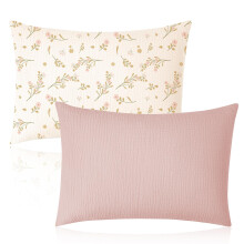 2 Pcs Toddler Pillow Cases Cotton Muslin Soft Brea