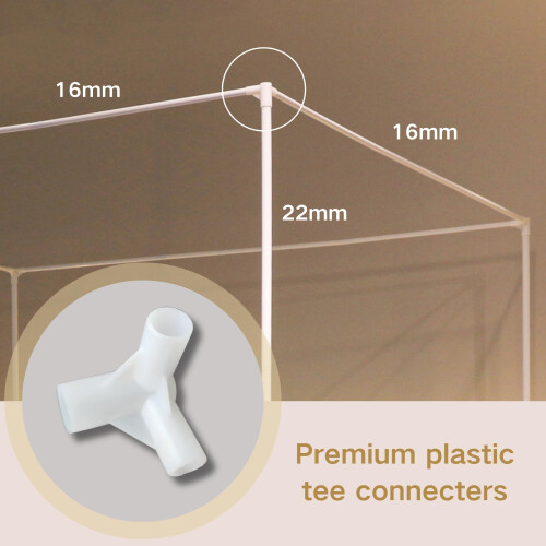 Beyeutao Double Bed Canopy Frame White Four Poster 1