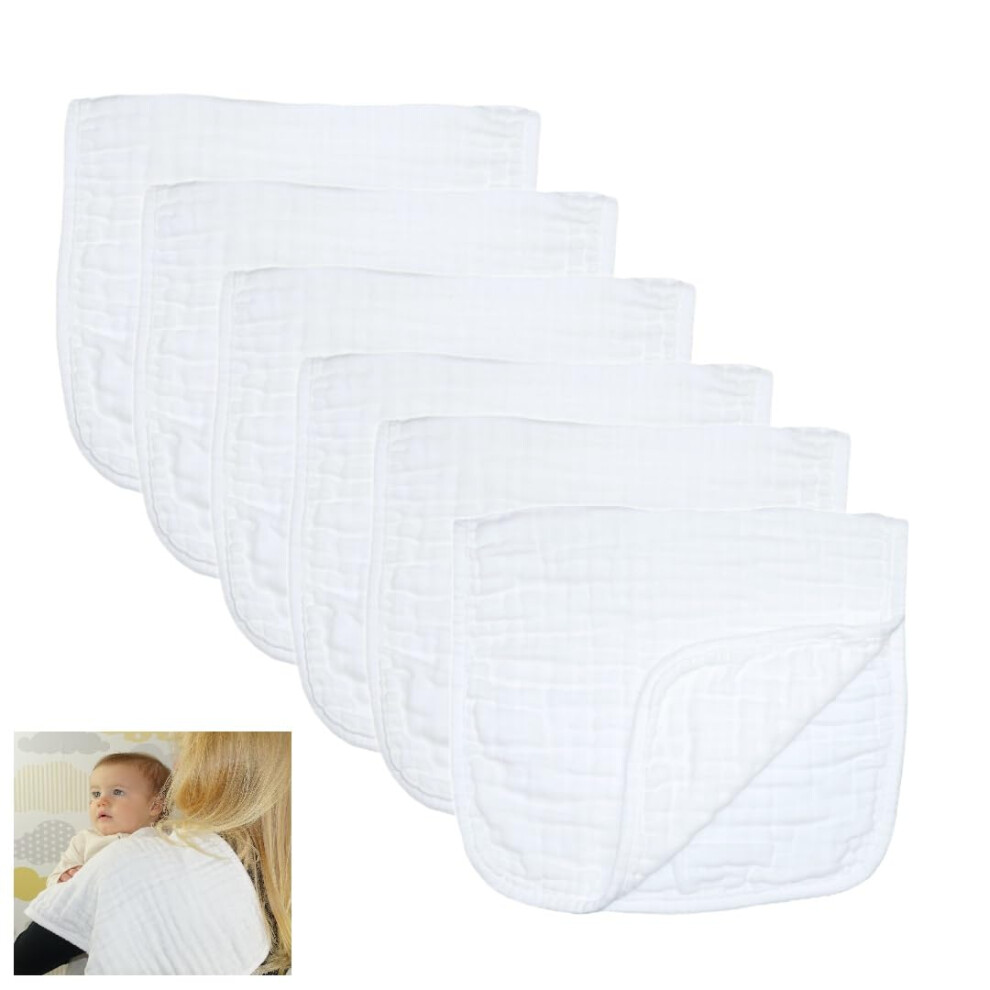 Baby Burp Cloths, Baby Muslin Cloths White Muslinz