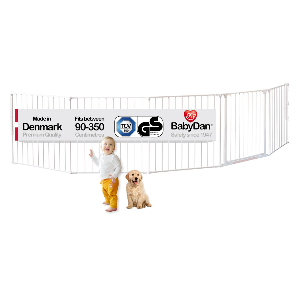 Babydan Flex Xxl, 90-350 Cm, Hearth Gate/Stair Gat