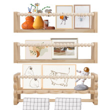 Neulriscn Nursery Book Shelves for Wall, 40cm Wood