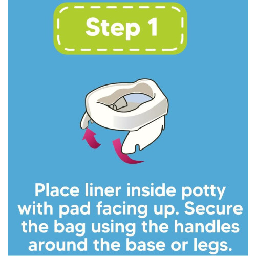 Travel Potty Liners Disposable (Pack of 30) - Use 2