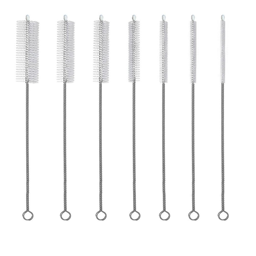 Lxtness Straw Cleaning Brush, Pack Of 7 - 30 Cm Test Tubes Bottle Cleaning Brushes, Milk Hose Cleaner For Gaps And Straws