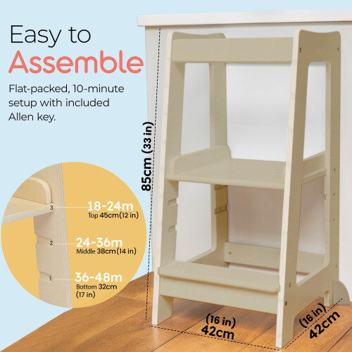 Stepup Baby Toddler Tower with Adjustable Step, Va 2