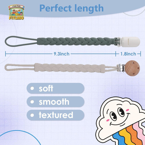 FITULABO Silicone Dummy Clips, One-Piece Design So 1