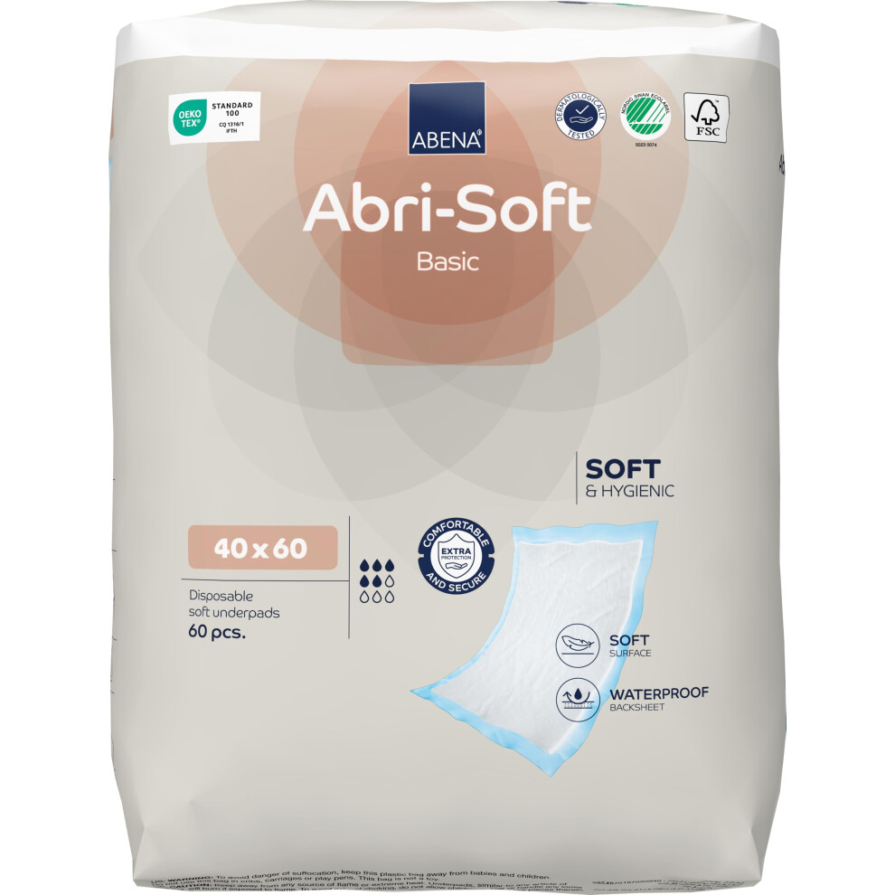 Abena Abri-Soft Basic Disposable Underpad 40 X 60