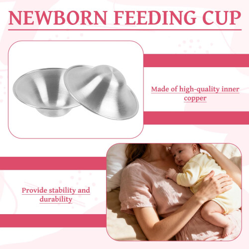 2PCS Silver Nursing Cups,Silver Nipple Shields for 2