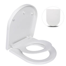 Anmas Power D Shape Family Toilet Seat with Child Seat Built-in Potty Training Toddler Seat Soft Close Quick Release Removable Hygienic UK Compatible