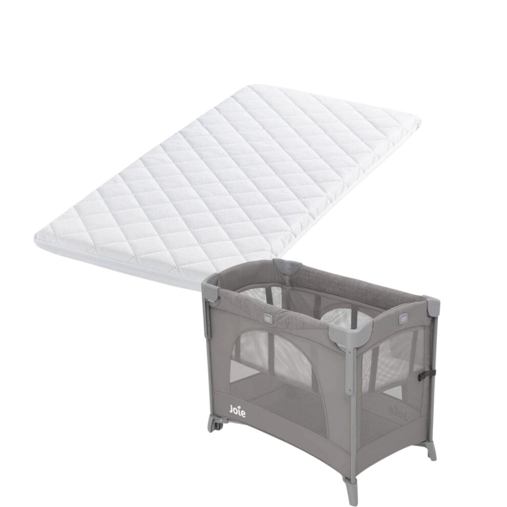 Joie Kubbie Travel Cot Compatible Mattress Extra Soft Breathable Foam Mattress With Hypoallergenic Quilted Cover (90 X 52 X 7.5 Cm) Five Moons