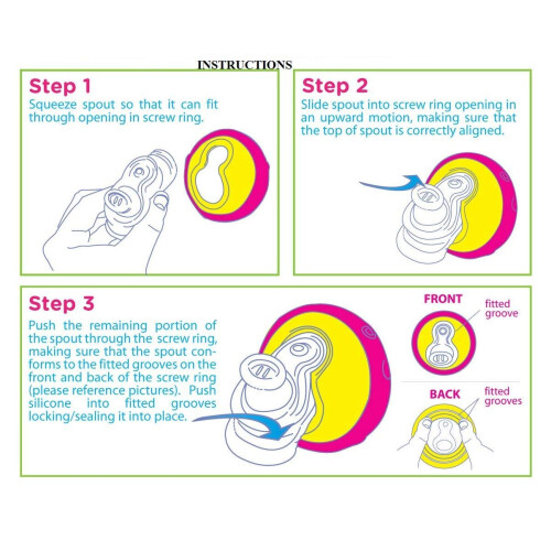 Nuby Nuby Two-Handle No-Spill Super Spout Grip N' Sip C 2