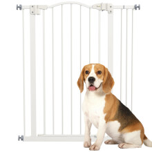 PawHut 74-87cm Adjustable Metal Pet Gate Safety Ba