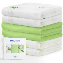 Maliton Muslin Cloths for Baby, 6 Pack 70x70CM Lar
