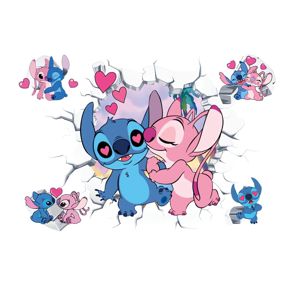 Grenric 3D Stitch Anime Wallpaper Wall Decals Sticker For