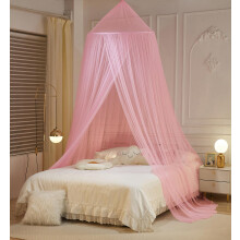 ZIQINPSQ Pink Large Mosquito Net for Single, Doubl