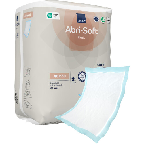 ABENA Abri-Soft Basic Disposable Underpad 40 x 60 cm 800 ml Pack of 60 2