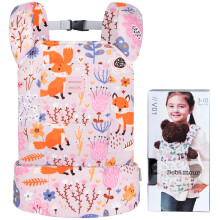 Bebamour Baby Doll Carrier for Kids Baby Doll Accesorries Storage Bag Backpack Stuffed Toys Carrier Doll Baby Carrier, Beige Fox
