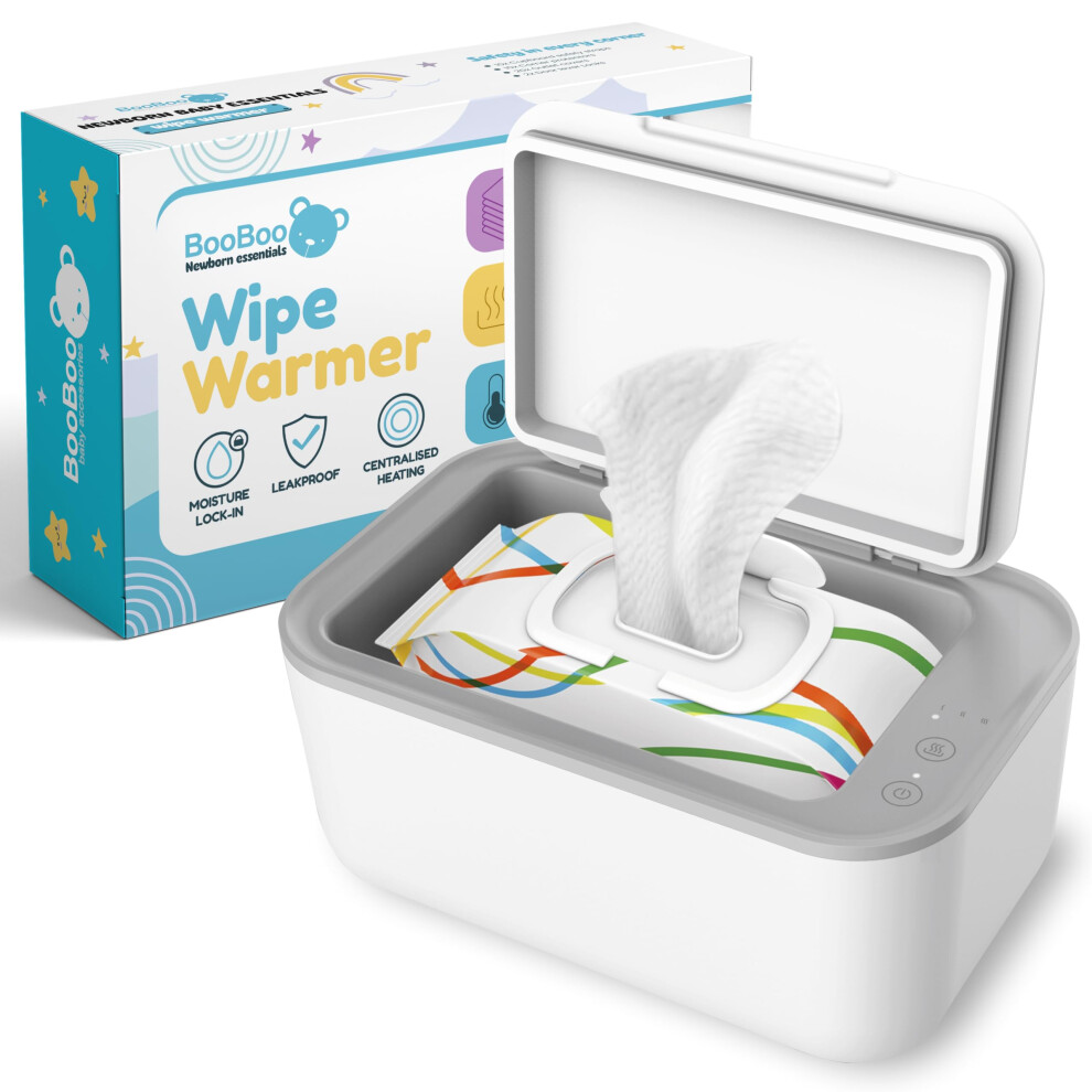 Booboo Baby Wipe Warmer | Wipe Warmer For Babies | Large Capacity Wet Wipe Dispenser | X3 Precise Temperature Modes With Fast Heating Booboo Baby