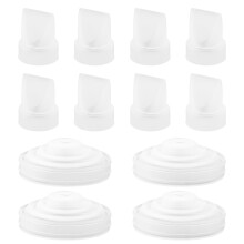8pcs Duckbill Valve & 4pcs Silicone Diaphragm Compatible with Momcozy m5, Silicone Breast Pump Replacement Parts Breastfeeding Accessories Supplies f